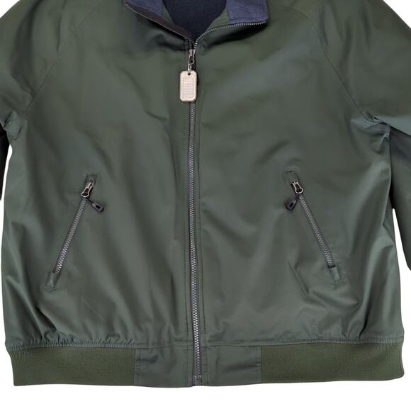 Orvis Harrington Bomber Dark Green Fleece Lined Flight Jacket Men's Size Large - Picture 4 of 11